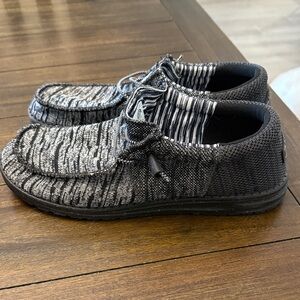 Hey Dude Wally Black and Gray Men's Shoes